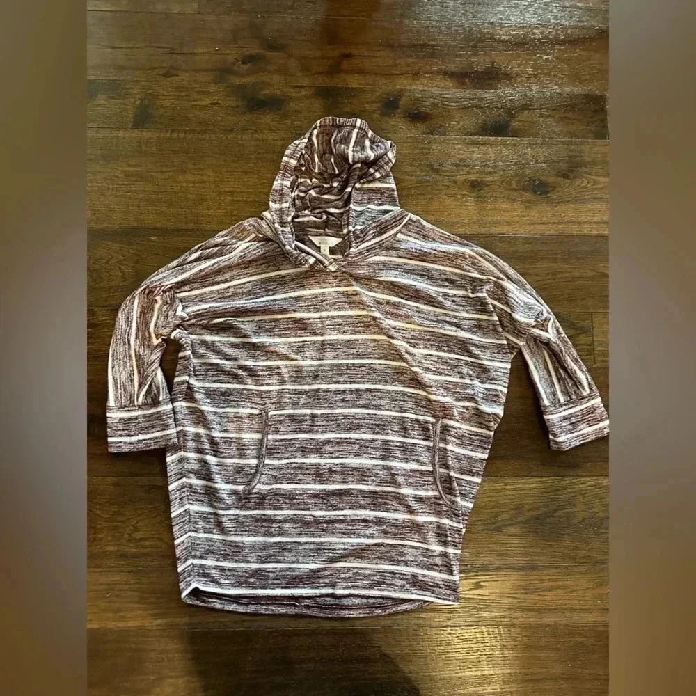 Market & Spruce Marroon Striped Dolman- size XXL
